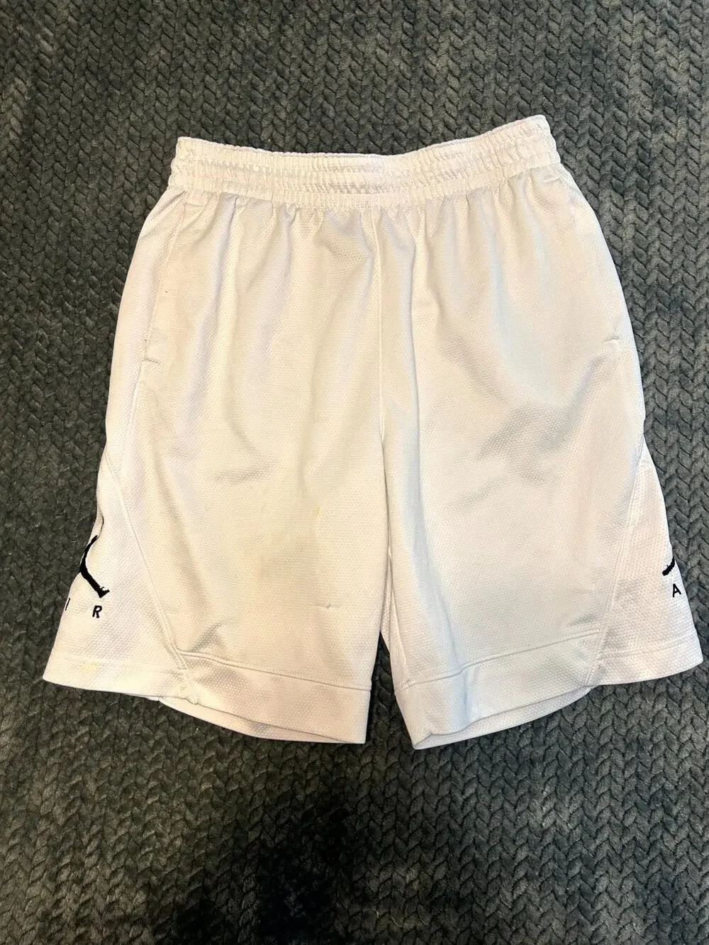 Nike Air Jordan Dri Fit Basketball Shorts Mens L White Standard Fit Sportswear